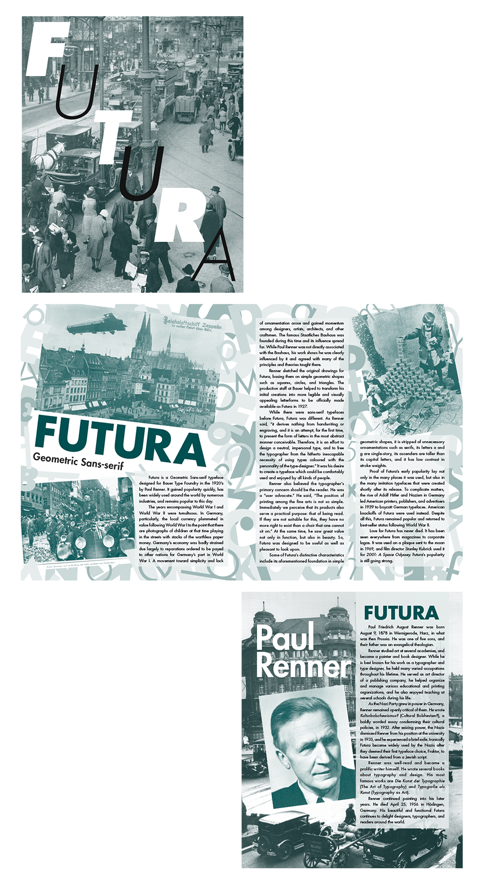 Clear images showing each page of the Futura newsletter.